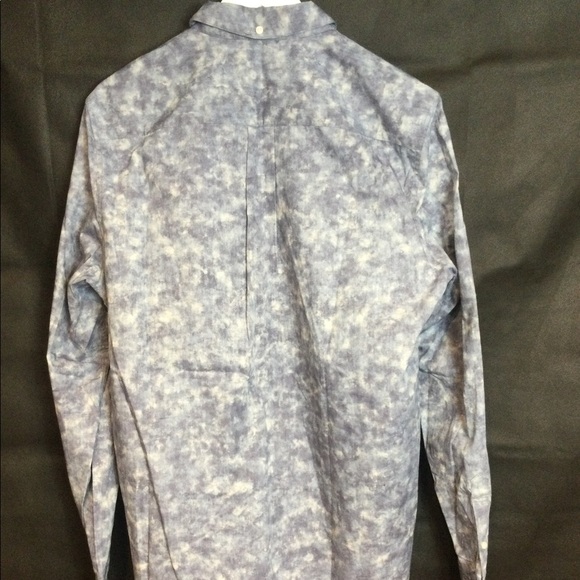 ODIN NEW YORK BLUE TIE-DYE CASUAL BUTTON DOWN SHIRT NWT SZ M - Picture 2 of 7